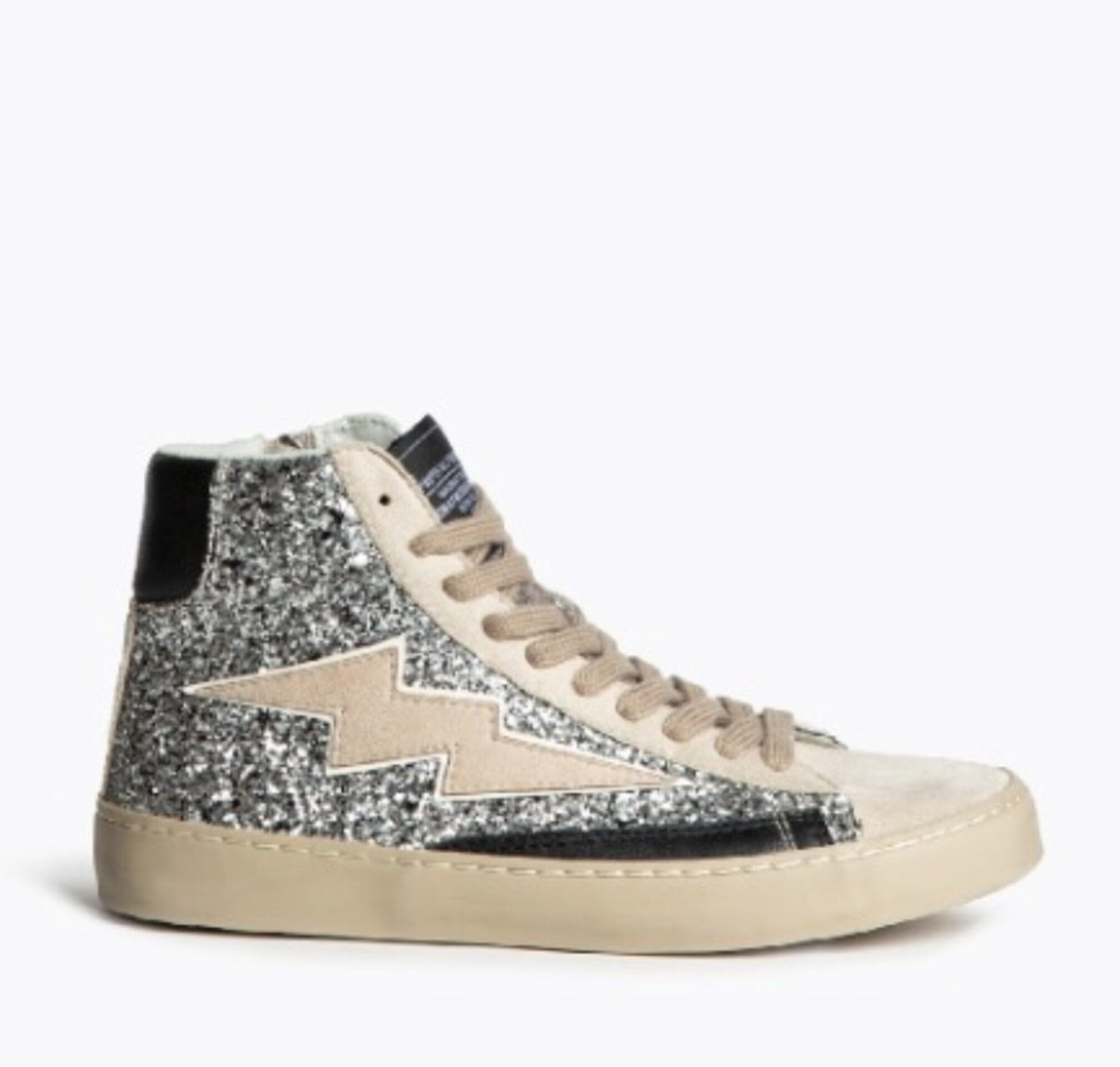 Sneakers Corina  glitter negras - 4